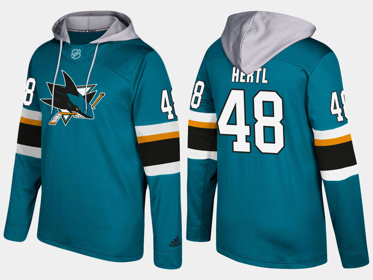 NHL Men San Jose sharks #48 tomas hertl blue hoodie->san jose sharks->NHL Jersey